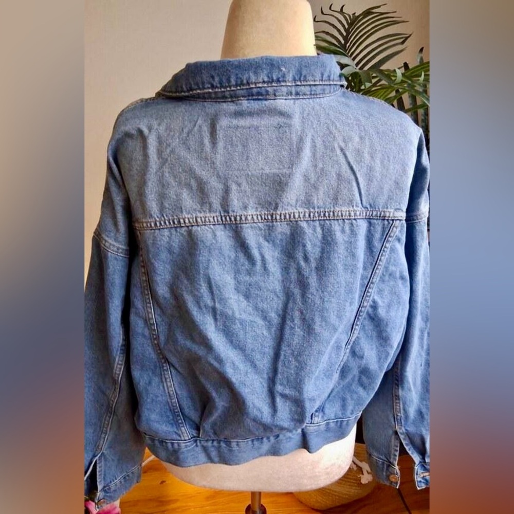 H&M OVERSIZED DENIM JACKET L LIKE NEW - Picture 7 of 10